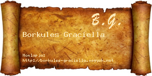 Borkules Graciella névjegykártya